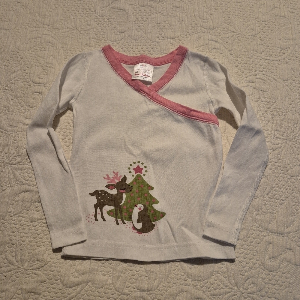 Hanna Andersson pajama top size 100 or US 4 GUC older cross top style